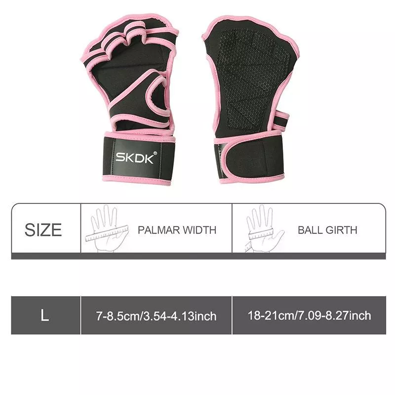 Pink Workout Gloves for Women with Wrist Wraps - Image 8