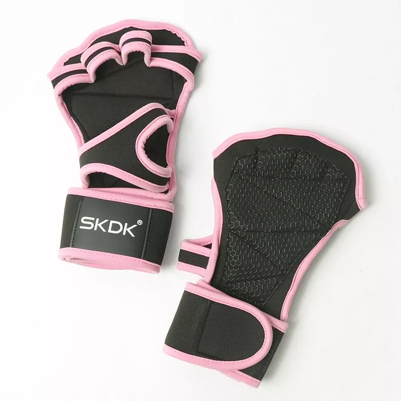 Pink Workout Gloves for Women with Wrist Wraps - Image 7