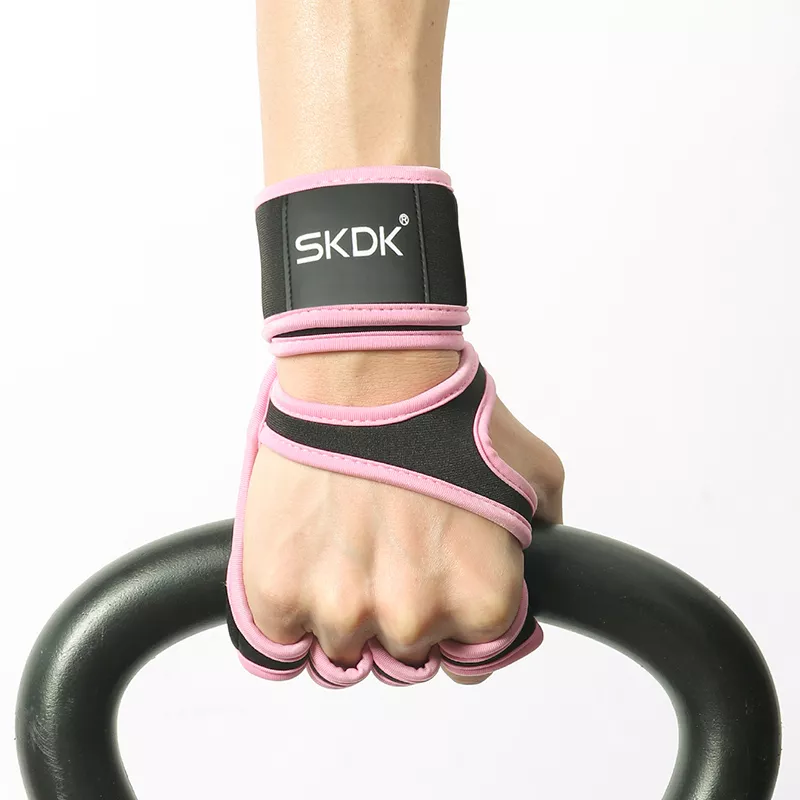Pink Workout Gloves for Women with Wrist Wraps - Image 4