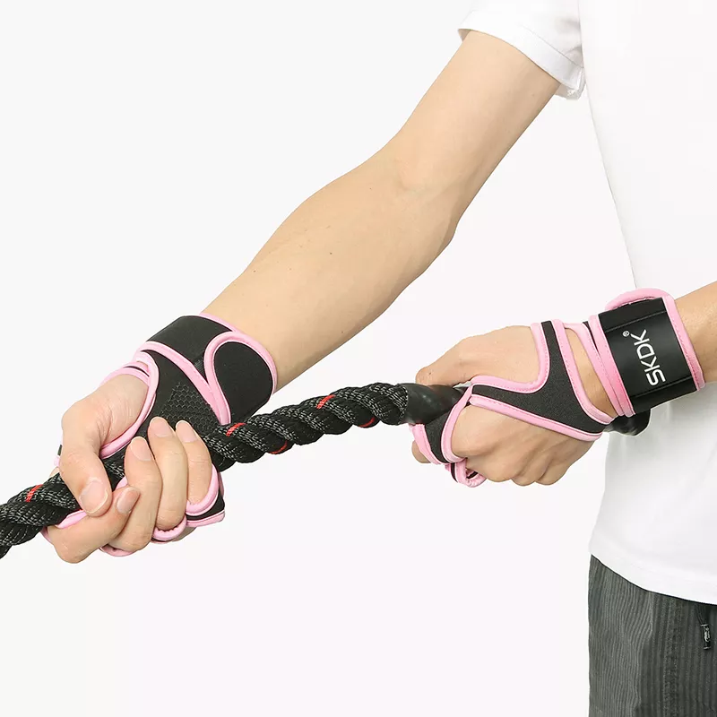 Pink Workout Gloves for Women with Wrist Wraps - Image 3