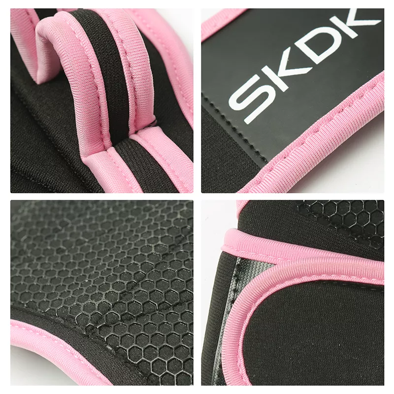 Pink Workout Gloves for Women with Wrist Wraps - Image 6