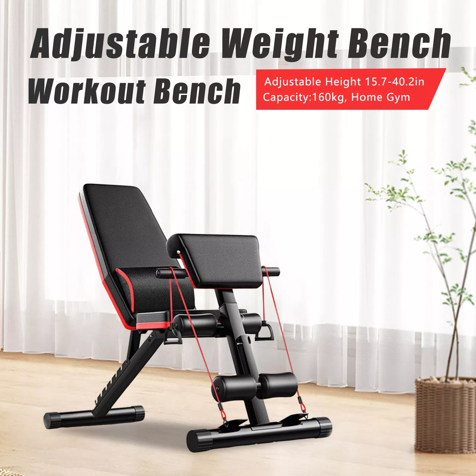 Adjustable Weight Bench - Full Body Workout & Foldable Incline Decline Exercise Bench - Image 2