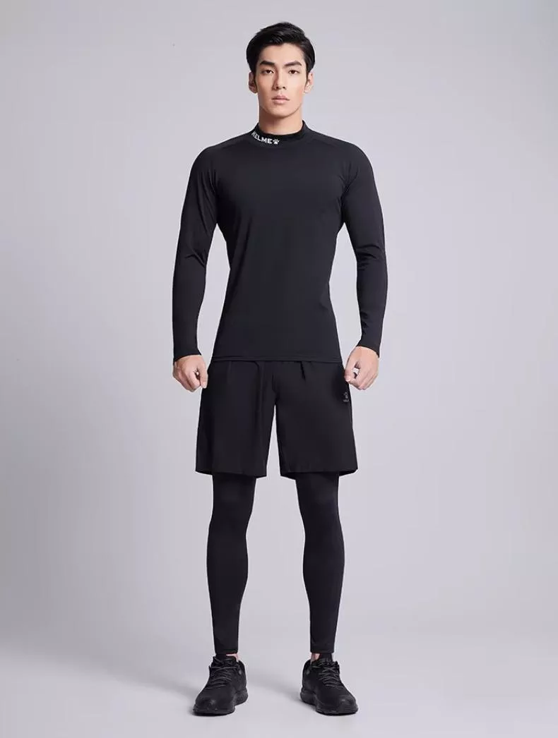 Men’s High Neck Compression Training Shirt – Quick-Dry Athletic Fit - Image 6