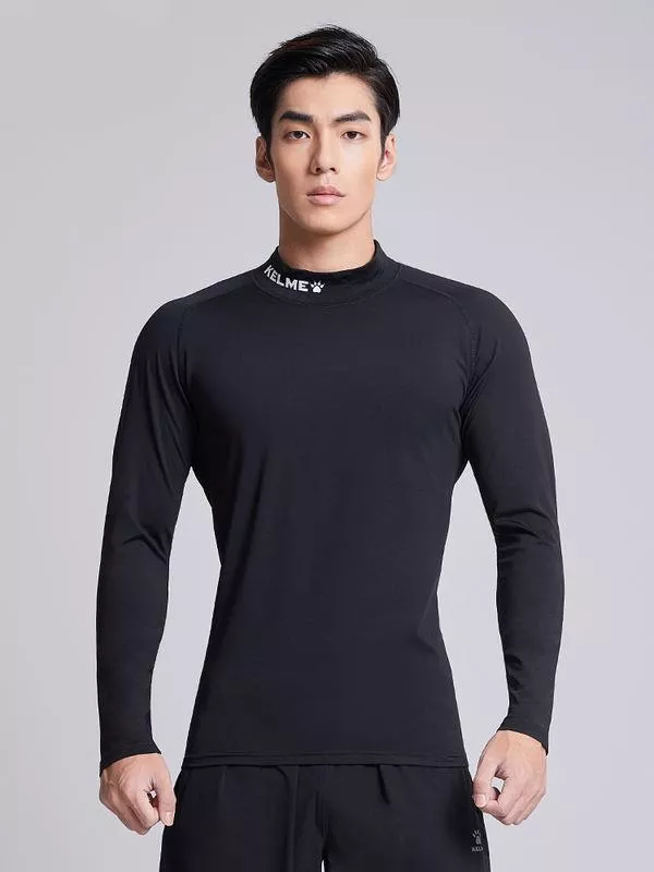 Men’s High Neck Compression Training Shirt – Quick-Dry Athletic Fit - Image 2
