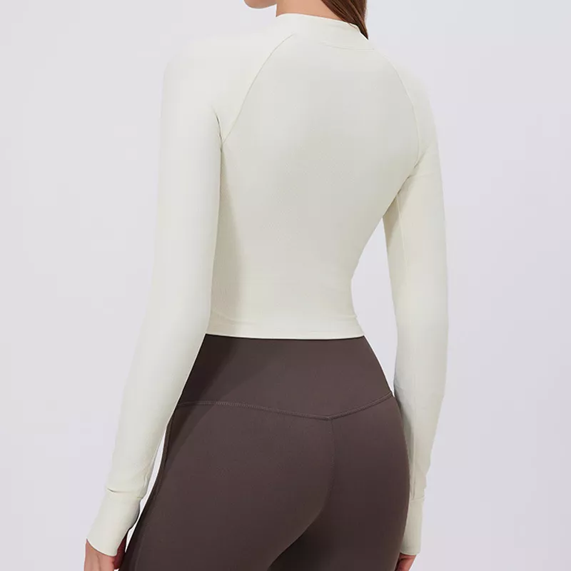 Women's Quick-Dry Running & Workout Jacket – Long Sleeve, Zipper Sports Top - Image 4