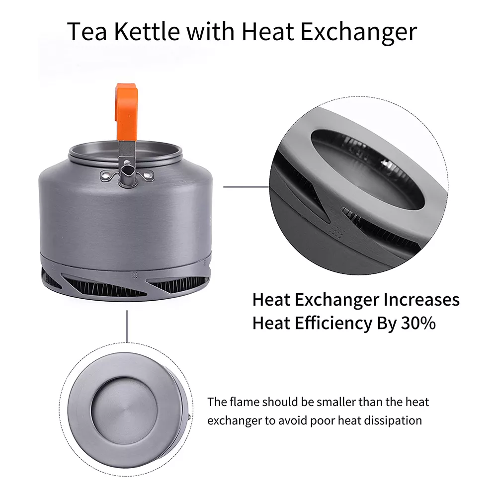 Lightweight Camping Kettle with Heat Exchanger - Image 4