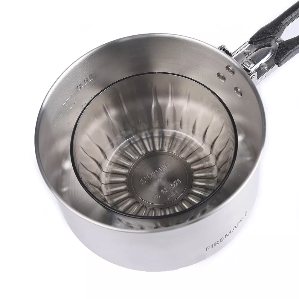 Compact Stainless Steel Camping Cookware Set - Image 4