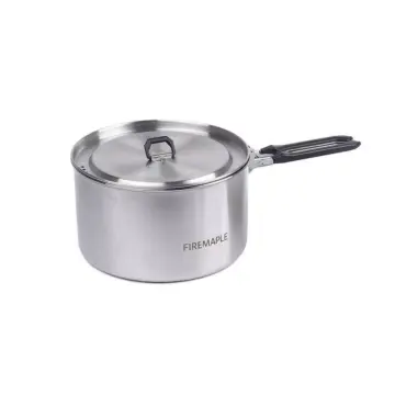 Compact Stainless Steel Camping Cookware Set