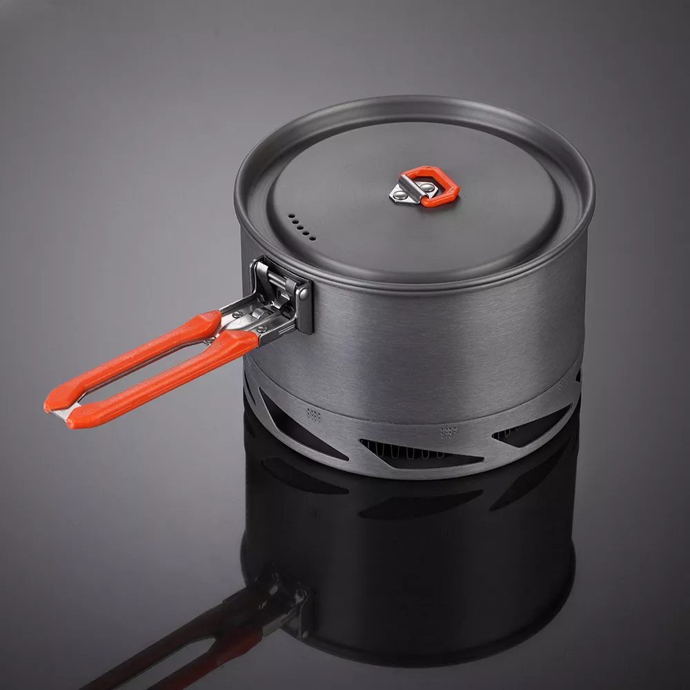 1.5L Outdoor Camping Kettle with Heat Exchanger & Foldable Handle - Image 2