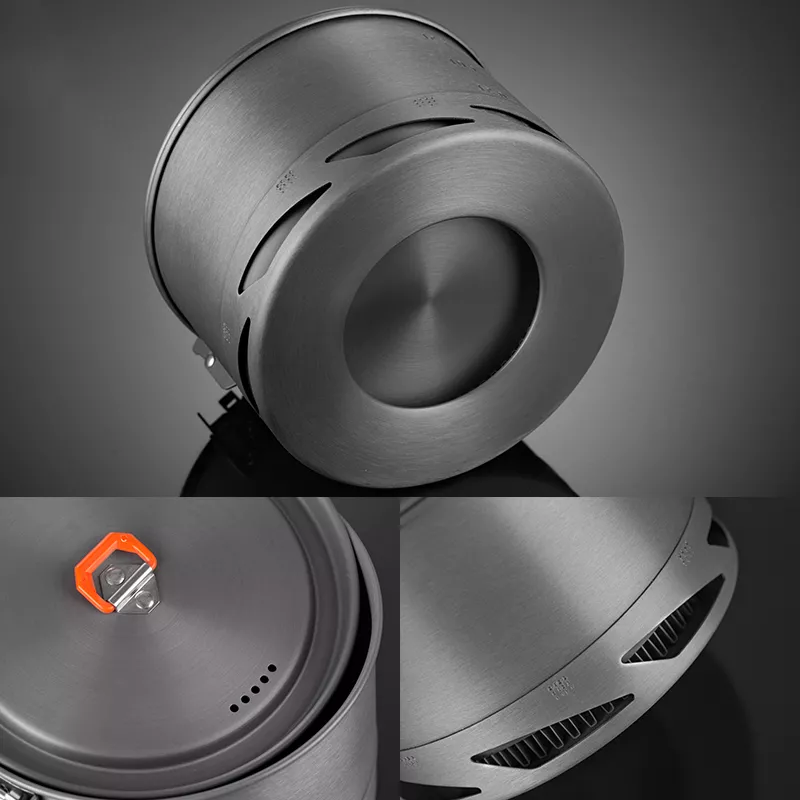 1.5L Outdoor Camping Kettle with Heat Exchanger & Foldable Handle - Image 4