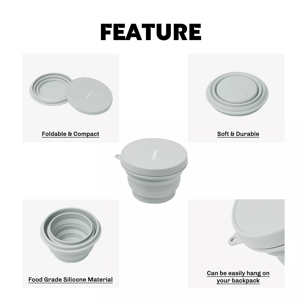 Collapsible Silicone Camping Bowl - Image 3