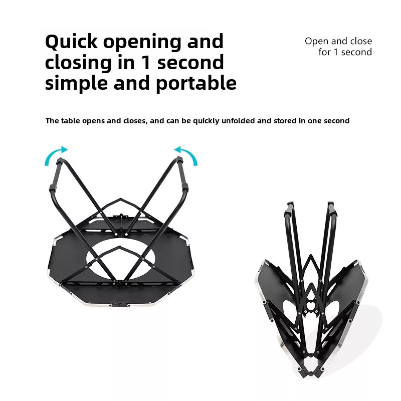 Folding BBQ Table with Built-in Charcoal Grill - Image 6