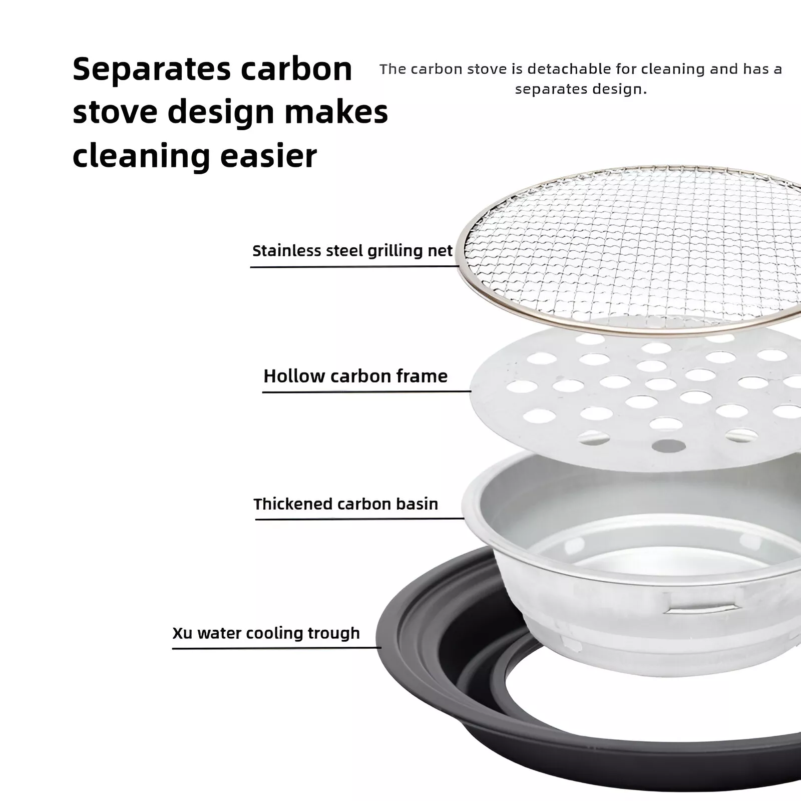 Folding BBQ Table with Built-in Charcoal Grill - Image 5