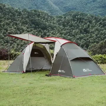 2-Bedroom Tunnel Camping Tent - Waterproof, Portable & Spacious