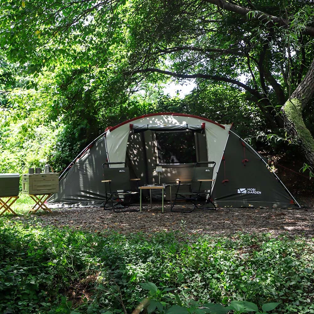 2-Bedroom Tunnel Camping Tent - Waterproof, Portable & Spacious - Image 2