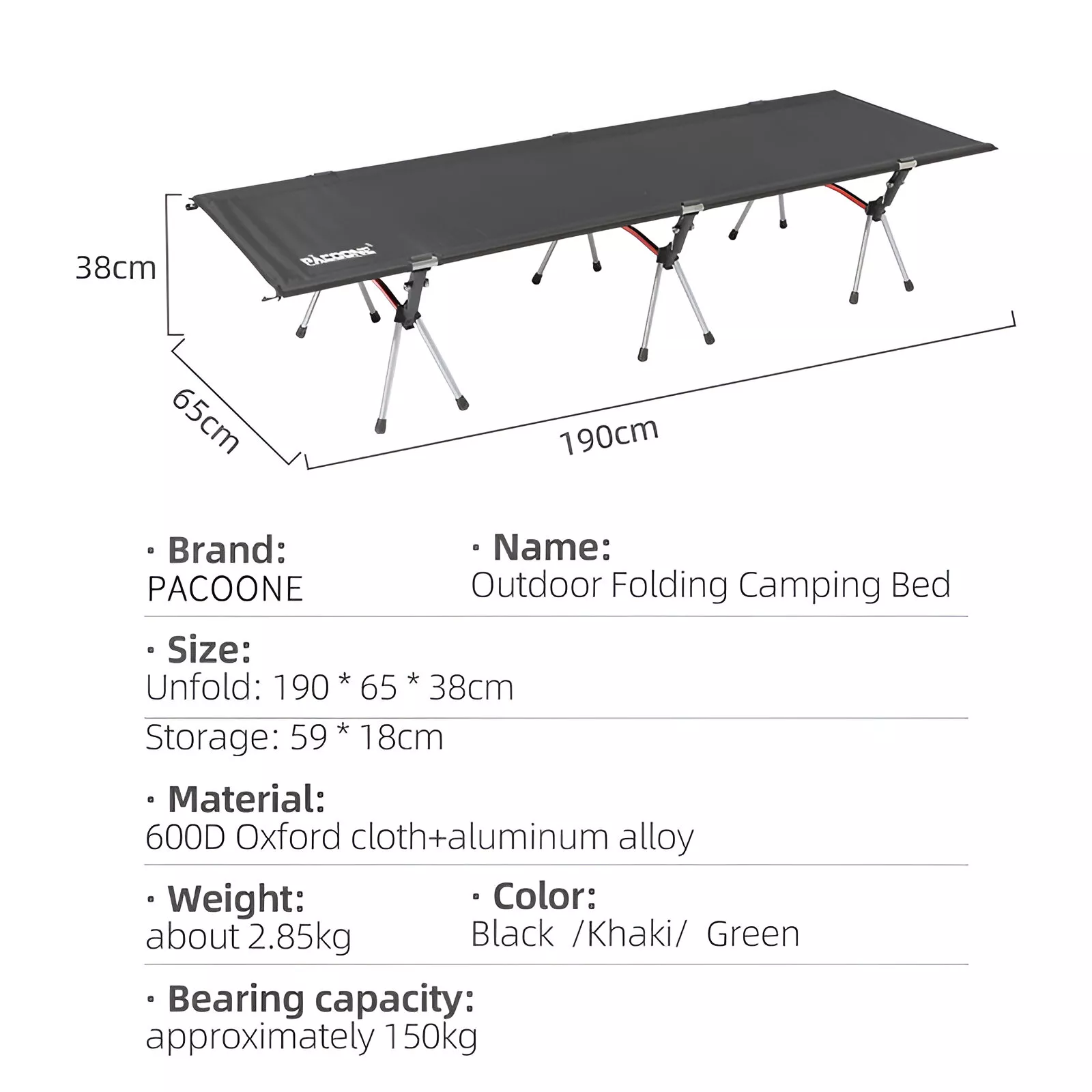 Portable Collapsible Camping Cot - Image 7
