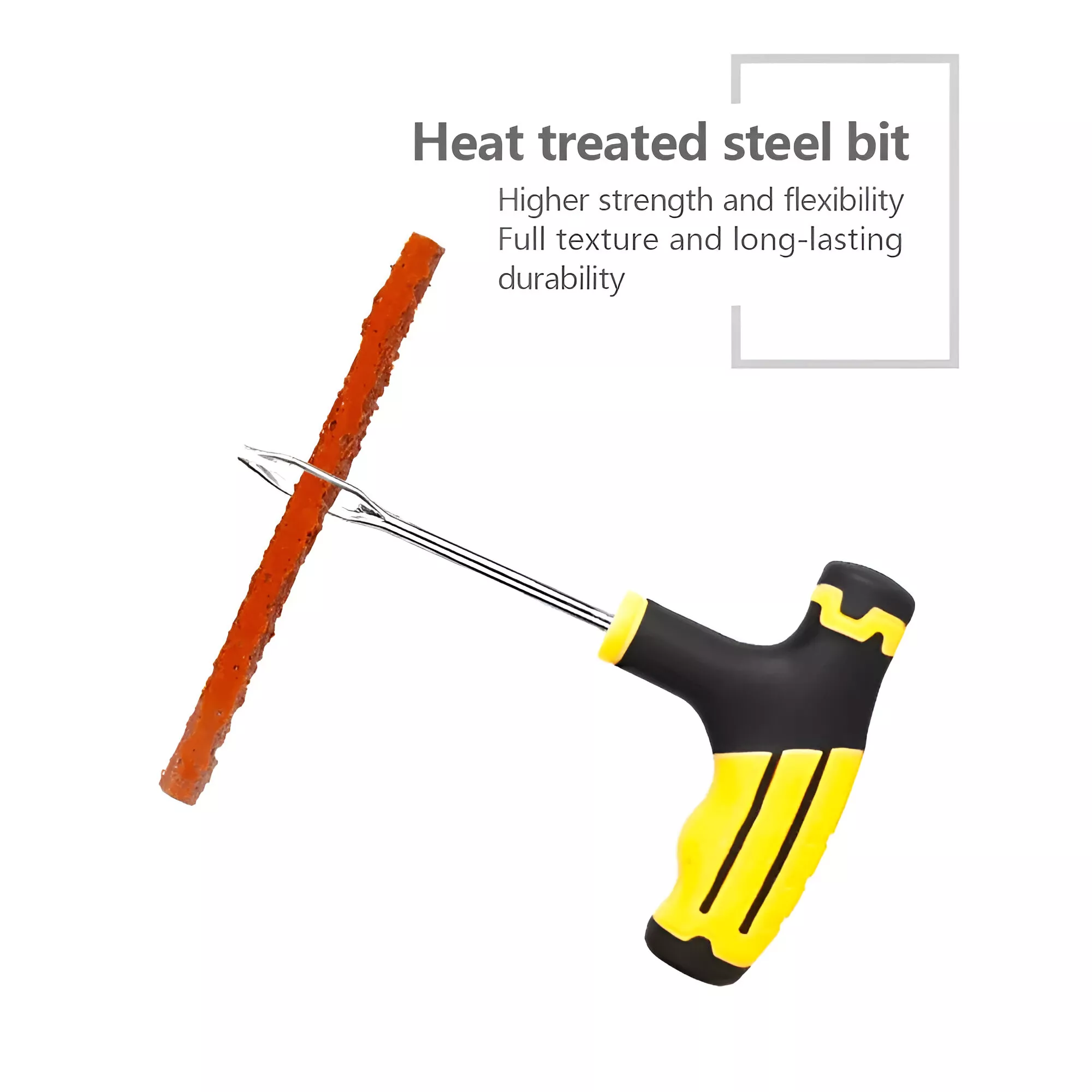 Car Tire Repair Tool Kit – Tubeless Tire Puncture Plug Set for Auto & Bike - Image 3