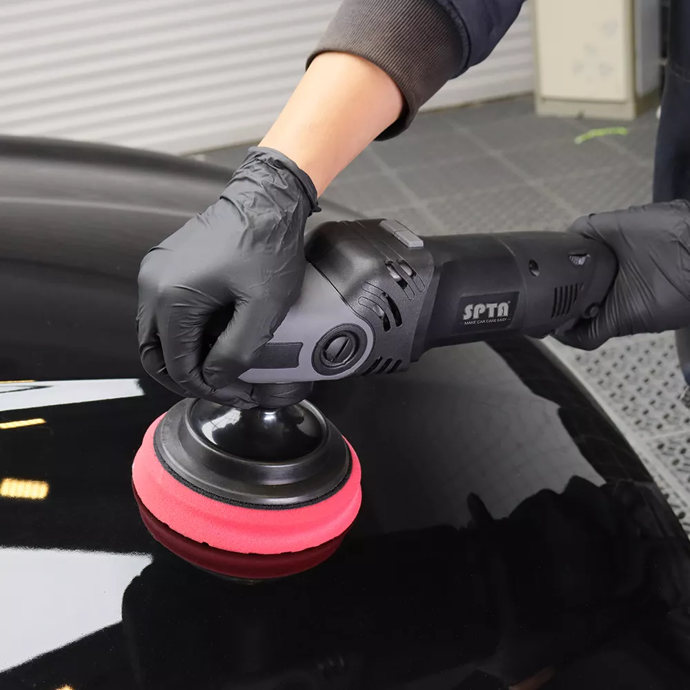 5-Inch Rotary Car Polishing Machine 1380W with Speed Control & Pads