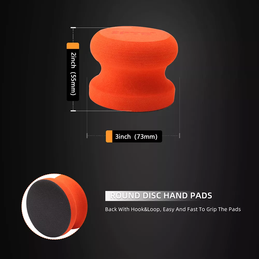 3-Inch Car Hand Applicator with Grip Magic Clay Pad Kit for Auto Waxing & Polishing - Image 6