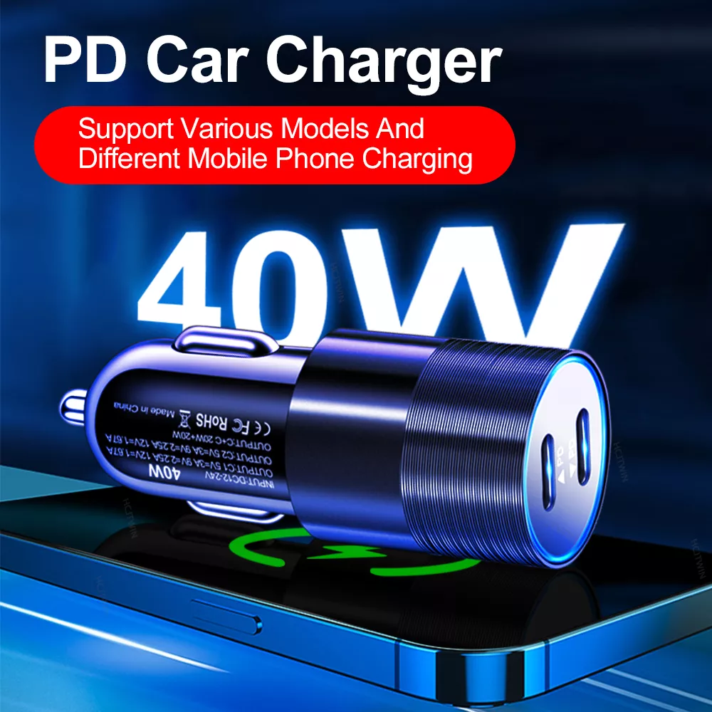 68W Dual USB Type C Car Charger - Image 2