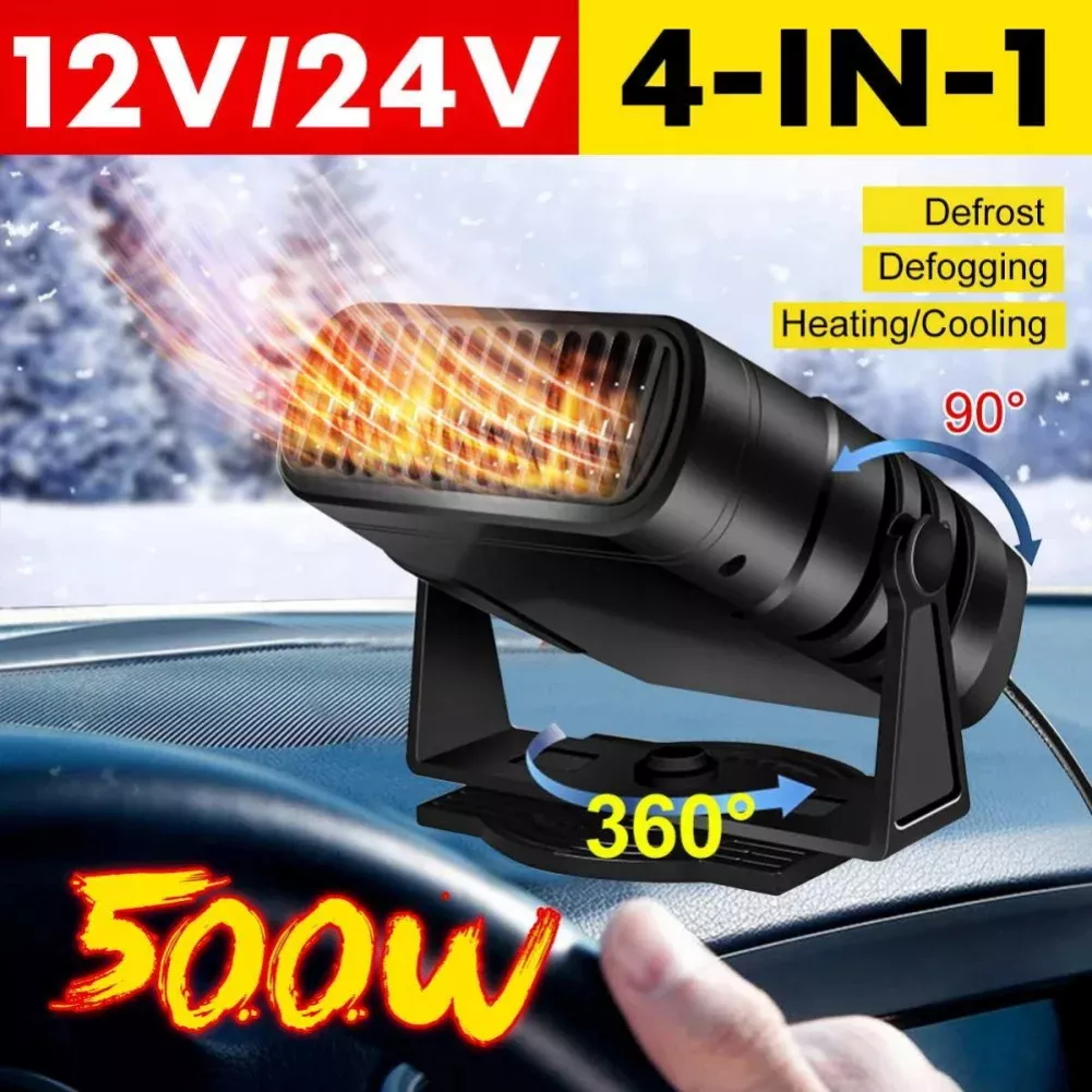 12V/24V Electric Car Heater & Air Cooler Fan - Defroster & Demister for Windshield - Image 2