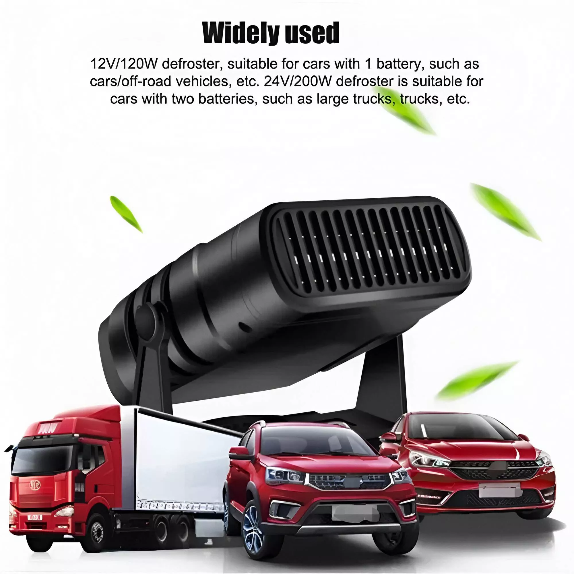 12V/24V Electric Car Heater & Air Cooler Fan - Defroster & Demister for Windshield - Image 4