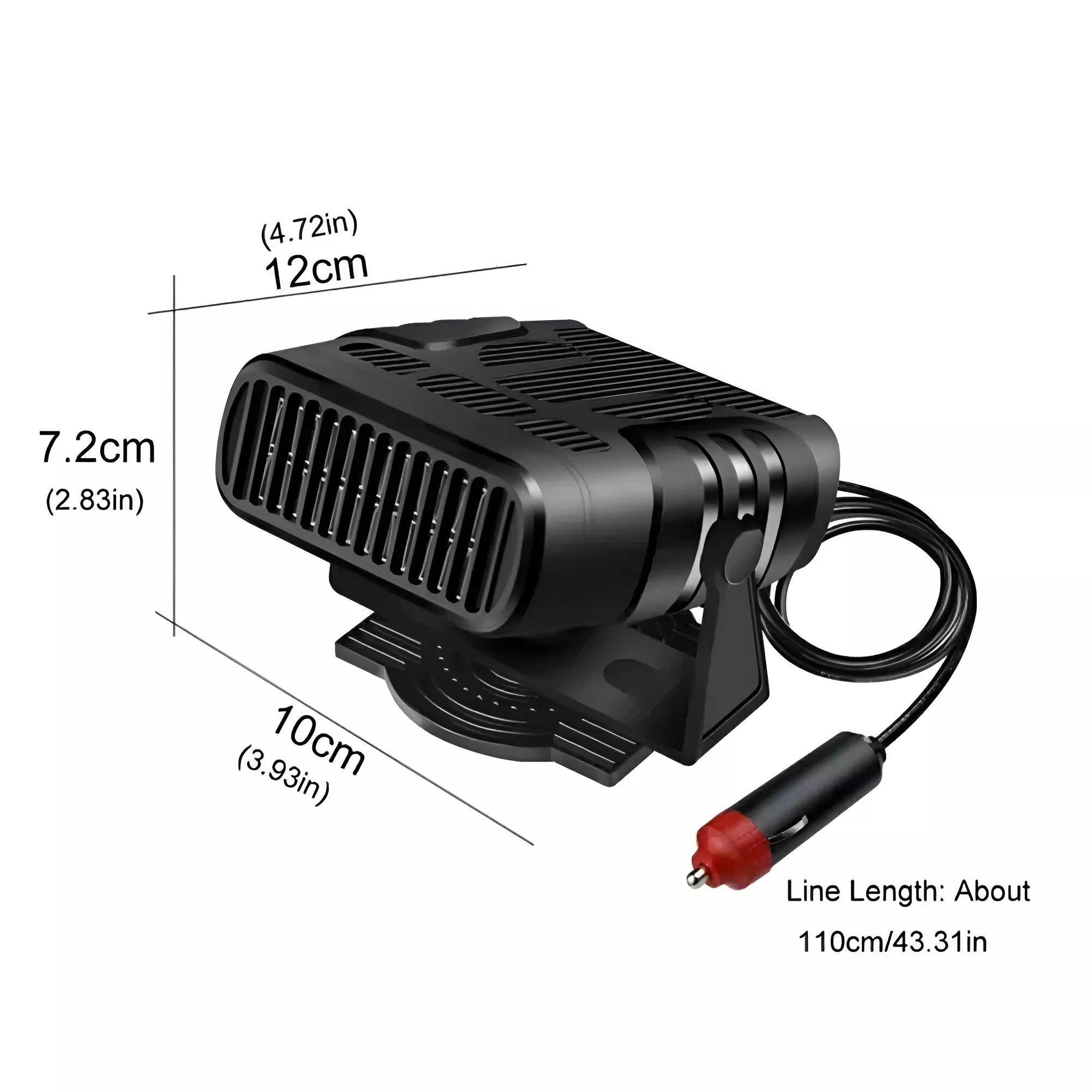 12V/24V Electric Car Heater & Air Cooler Fan - Defroster & Demister for Windshield - Image 7