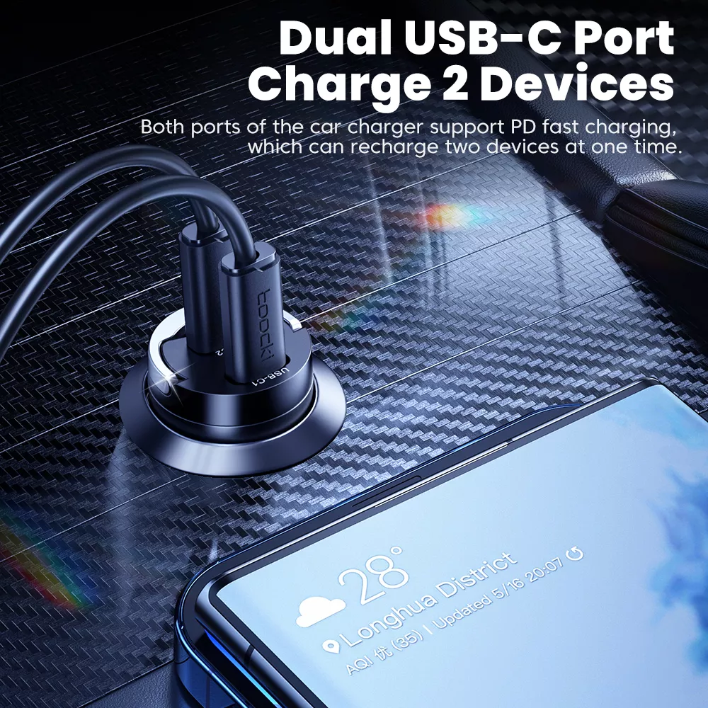 45W Fast Car Charger USB C Adapter - Image 5