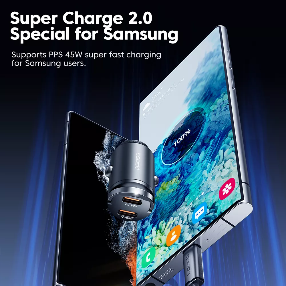 45W Fast Car Charger USB C Adapter - Image 3