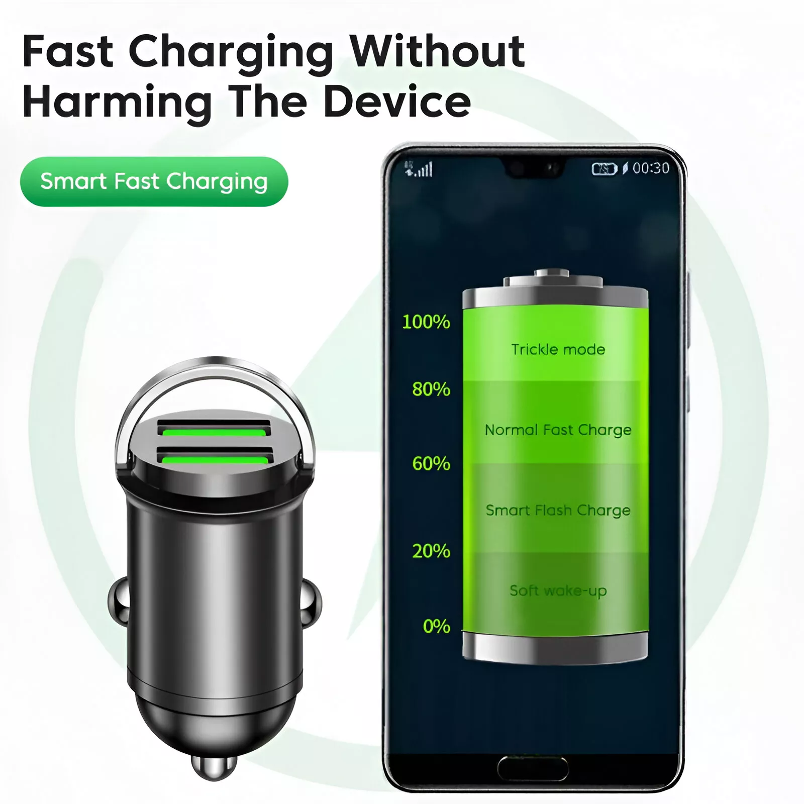 200W Dual USB Car Charger Fast Charging - Image 5