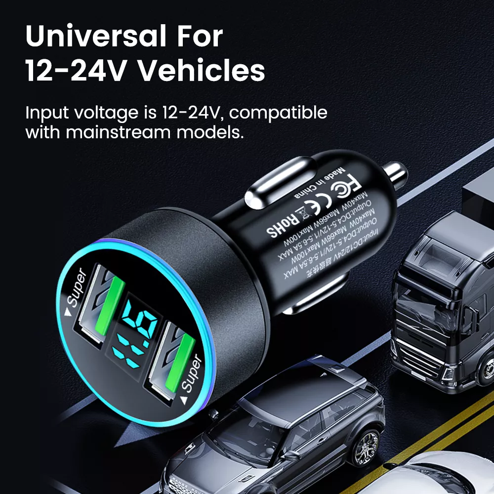 200W Dual USB Car Charger with Fast Charging - Image 6
