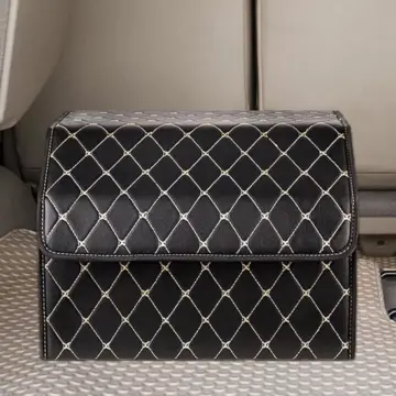 Portable 30cm PU Leather Car Trunk Storage Box
