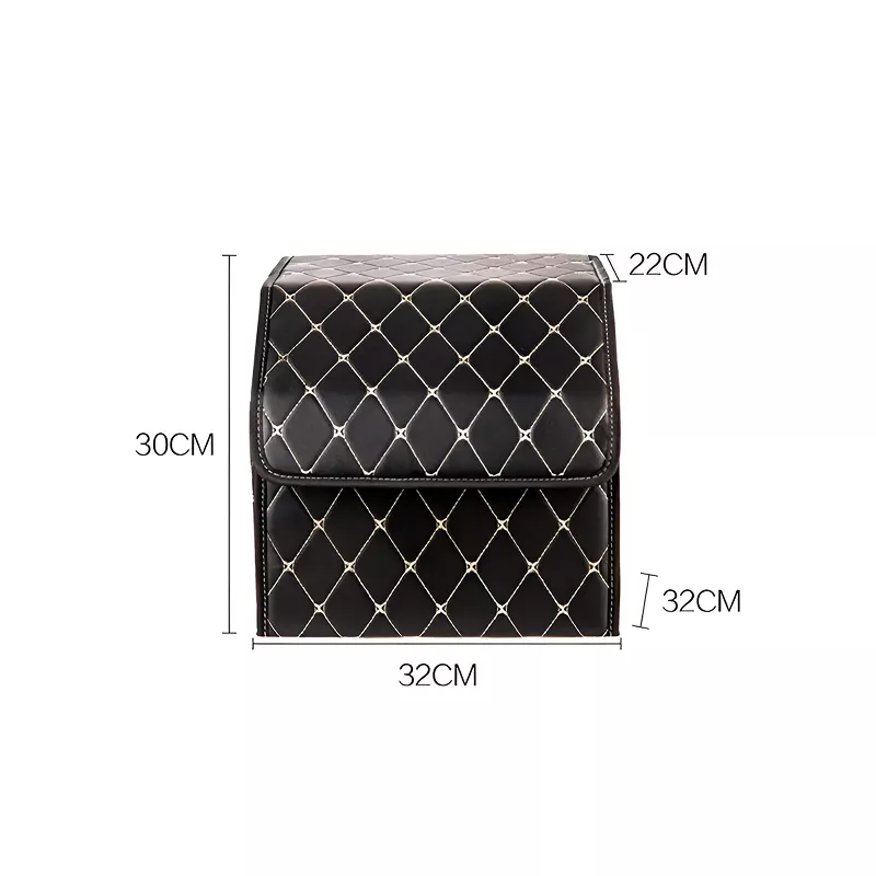 Portable 30cm PU Leather Car Trunk Storage Box - Image 5