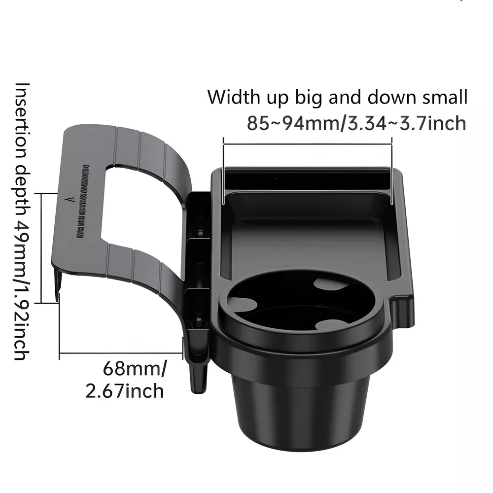 Multifunctional Car Organizer Box with Cup Holder & Phone Slot - Image 3