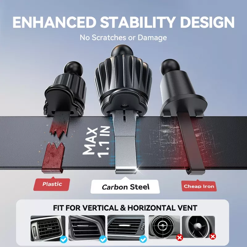 15W Wireless Charging Car Phone Holder with Magnetic Mount and Fast Charging - Image 6