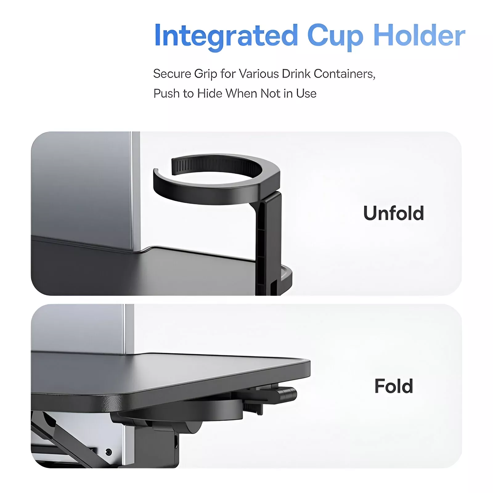 Foldable Car Back Seat Tray & Laptop Desk with Cup Holder and Phone Mount - Image 5