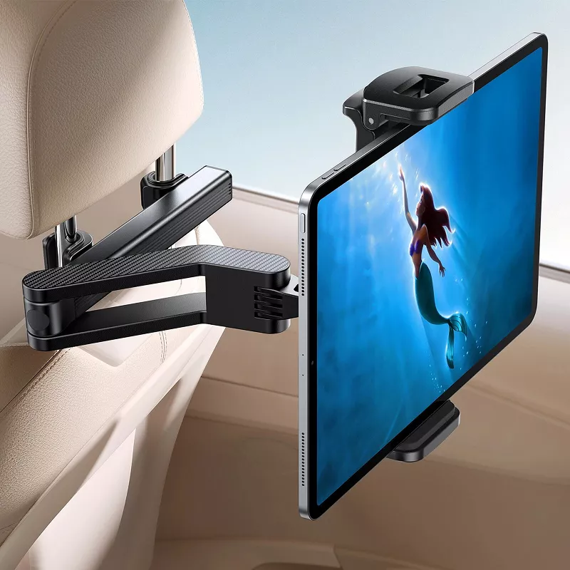 Universal Car Headrest Tablet Holder with Folding Arm for iPads & Phones