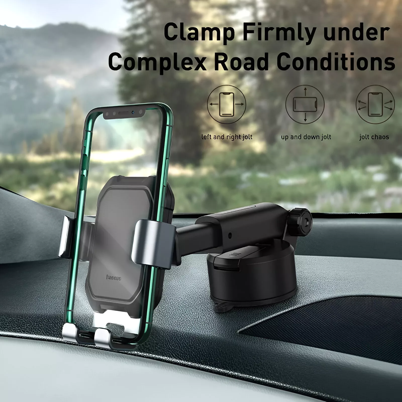 Gravity Car Phone Holder with Suction Cup - Image 2