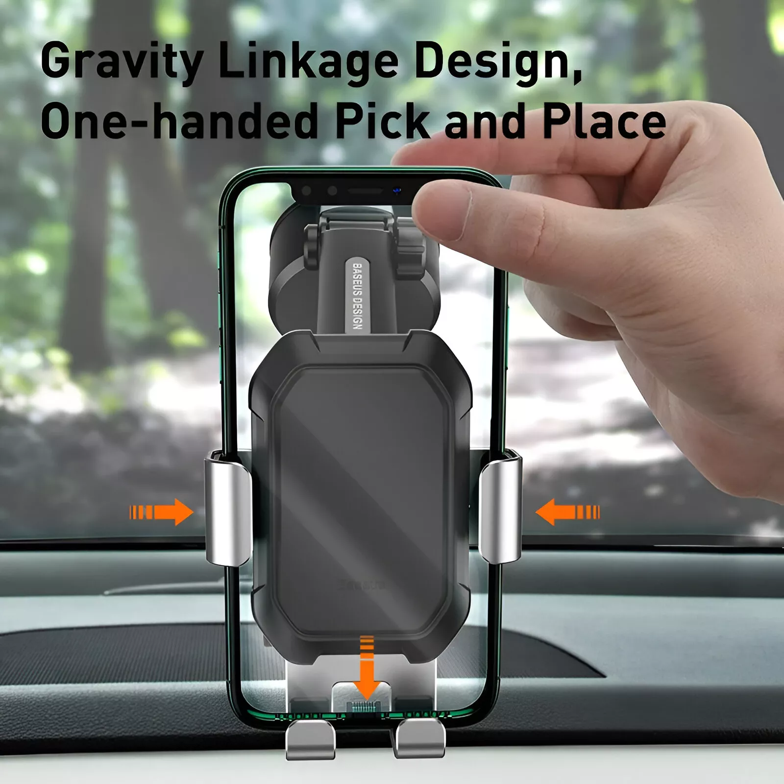 Gravity Car Phone Holder with Suction Cup - Image 3