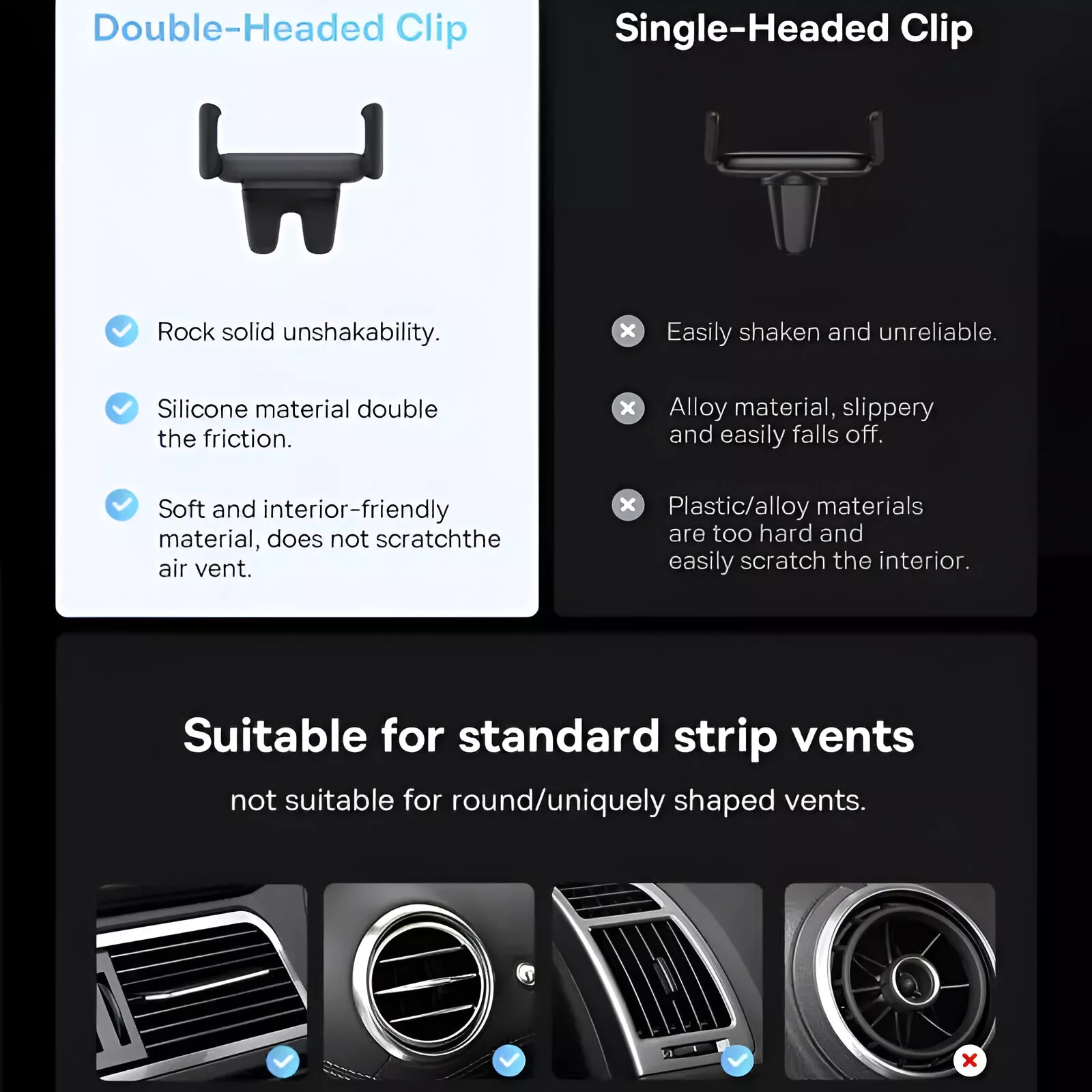 Universal Car Phone Holder for Air Vents - Image 7