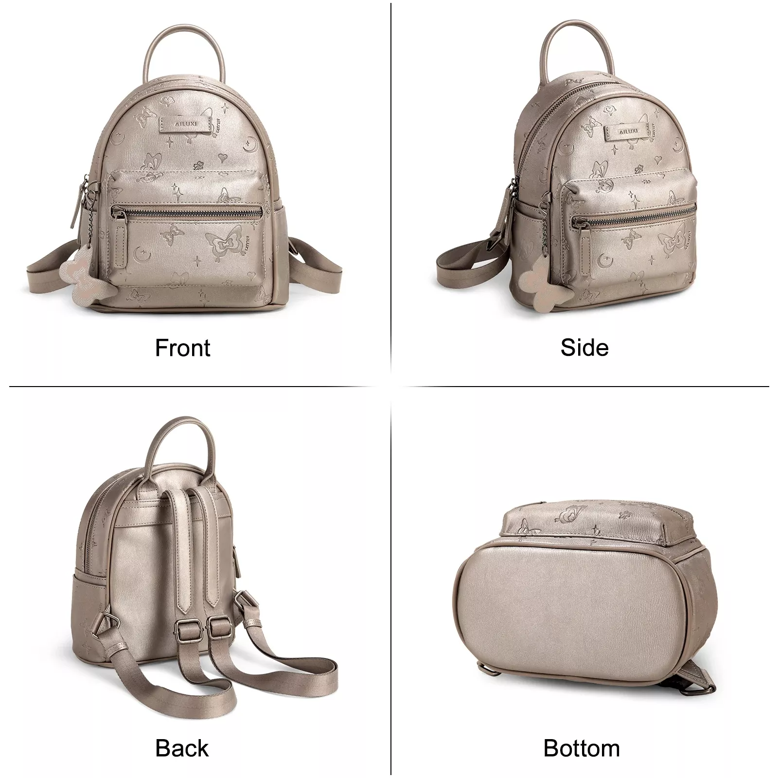 Cute Mini Leather Backpack for Women - Image 4