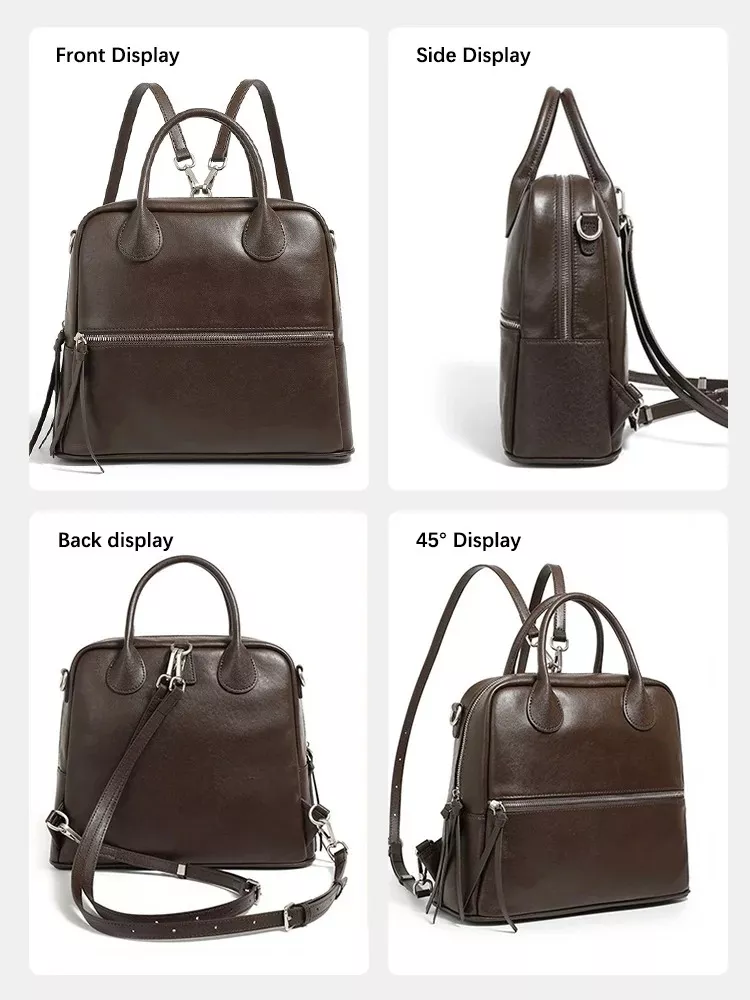 Vintage Genuine Leather 3-in-1 Backpack for Women - Image 4