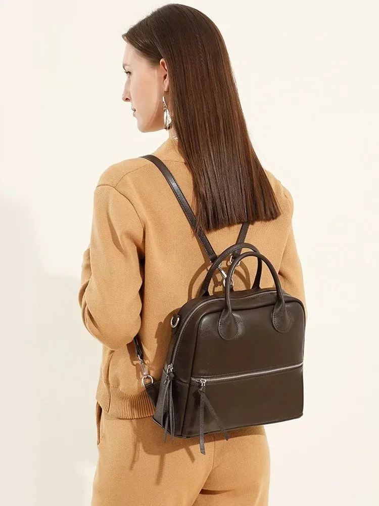 Vintage Genuine Leather 3-in-1 Backpack for Women - Image 2