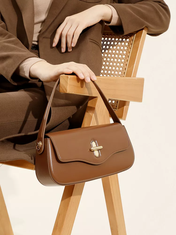 Luxury Genuine Leather Crossbody Satchel Handbag for Women - Image 2