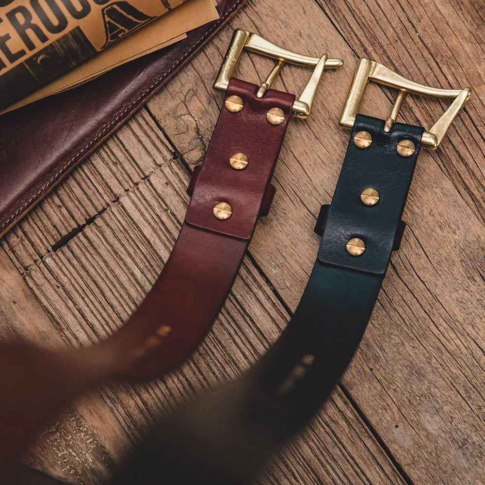 Vintage Handmade Cowhide Belt for Men - Image 6