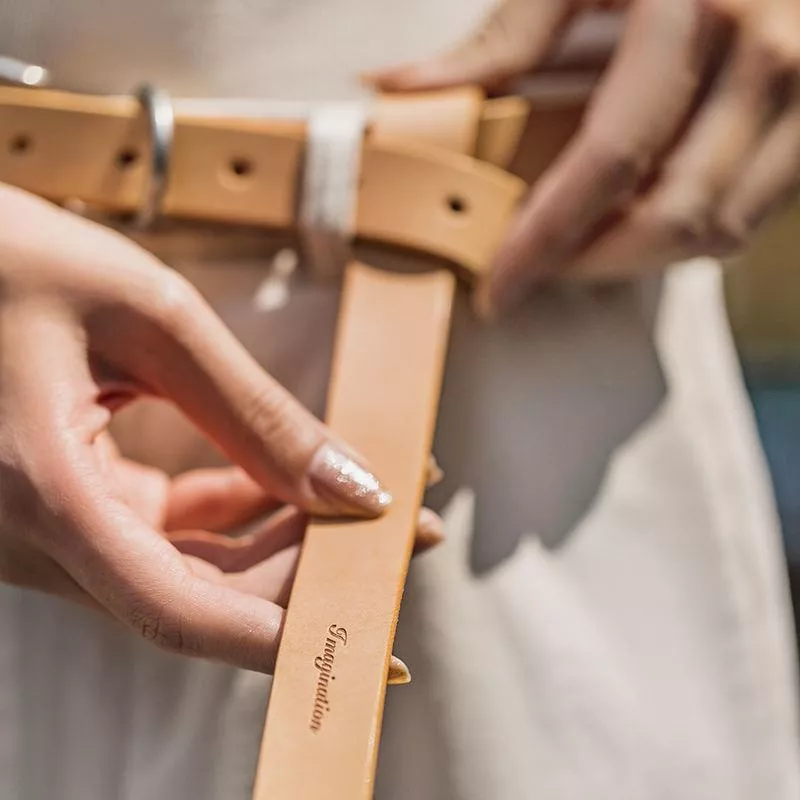 Women's Retro Genuine Leather Belt – Thin Double Ring Buckle, Vintage Style