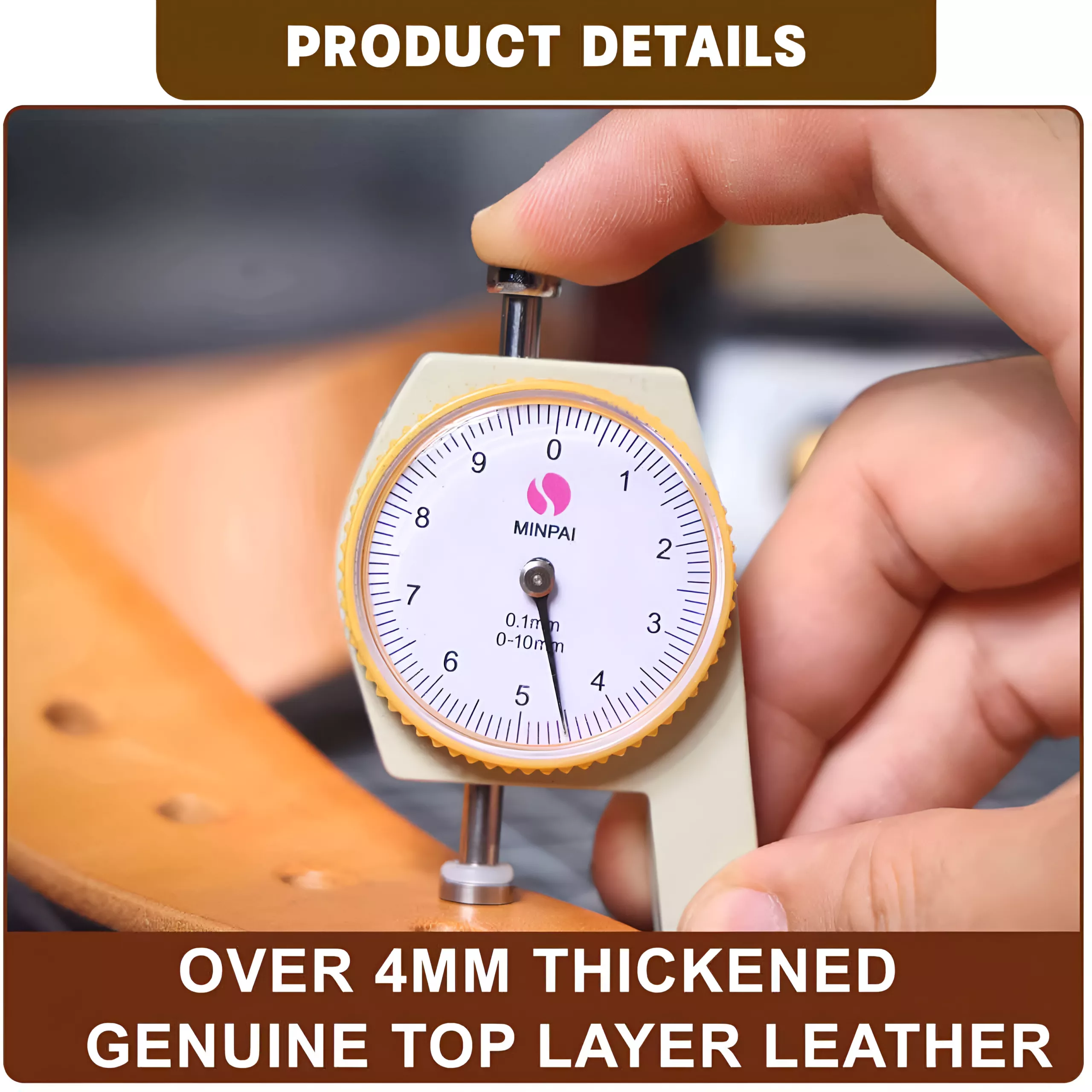 Vintage Handmade Leather Belt for Men - Image 3