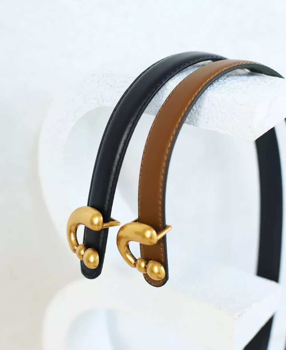 Genuine Leather Women's Skinny Belt with Retro Gold Buckle - Perfect for Dress, Jeans & Trench Coats - Image 3