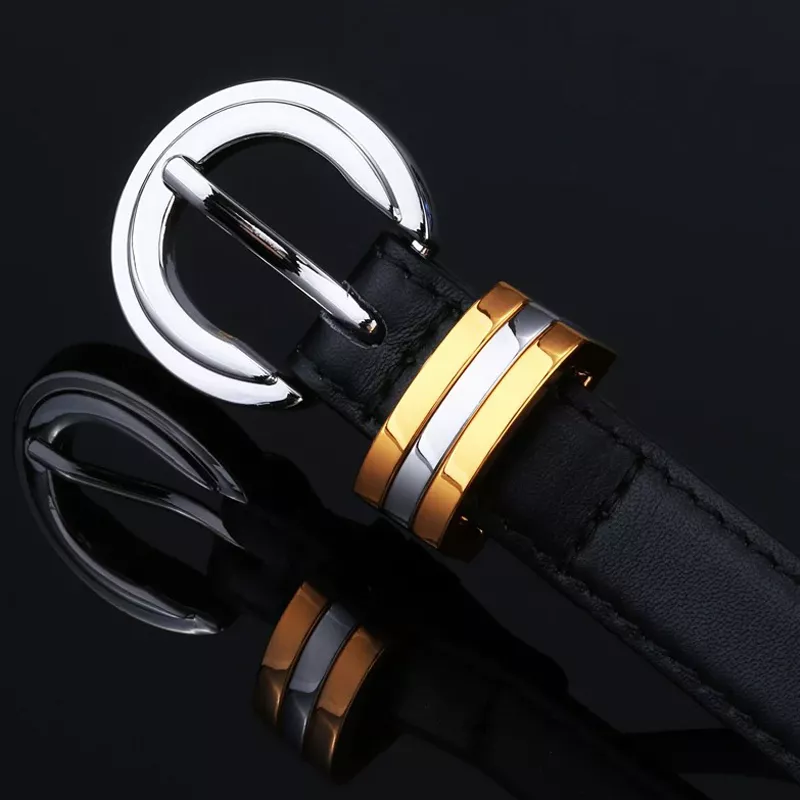 Women’s Genuine Leather Skinny Belt – Thin Waist Jeans Belt with Pin Buckle - Image 5