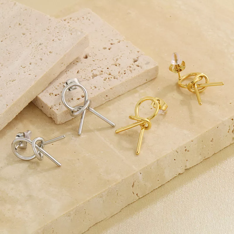 Hollowed Out Stainless Steel Earrings for Women - Image 4